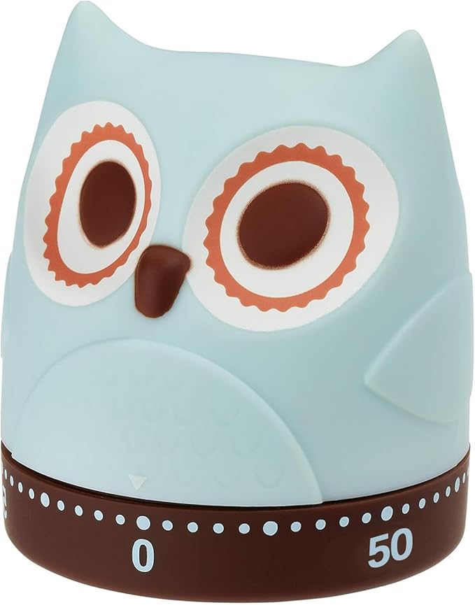 Mechanical Kitchen Timer, Cute Wind Up 60-Minute Manual Countdown for Kids, Classroom, Home, Study and Cooking