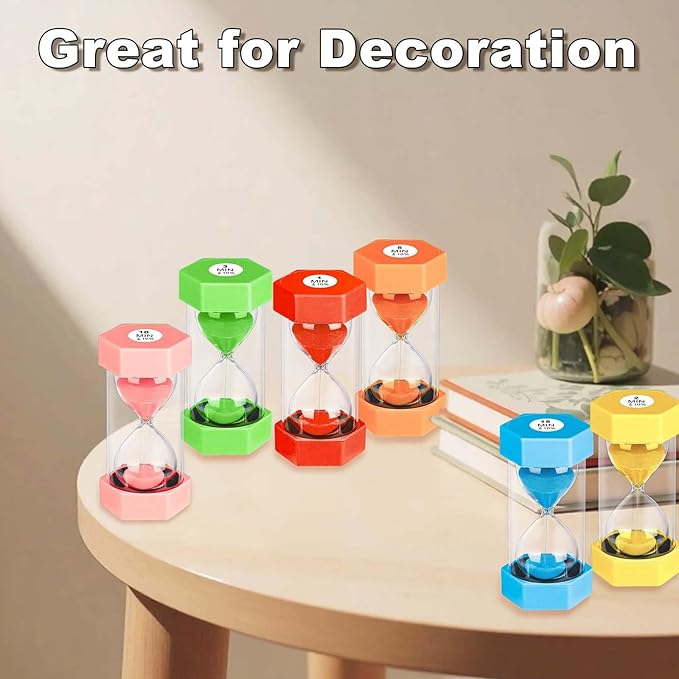 Sand Timer 15 Minute Hourglass, Unbreakabl Sand Clock 15 Min, Reloj De Arena 15 Minutos, Plastic Green Hour Glass Sandglass for Classroom Game Kitchen (Green)