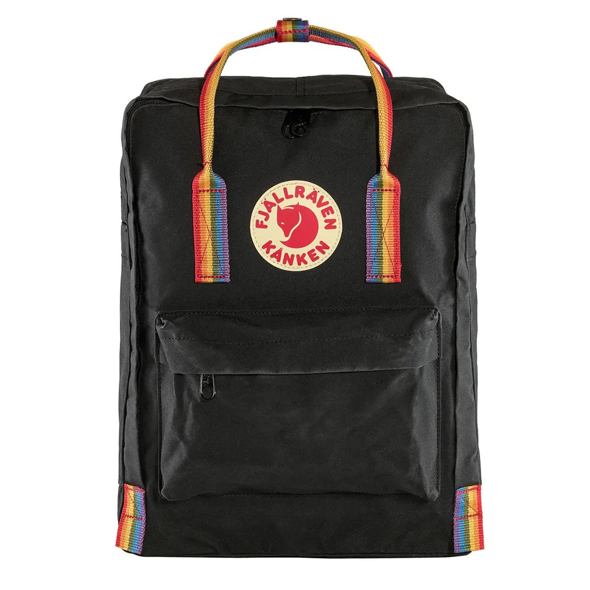 Fjallraven Kanken Classic Backpack Black Rainbow Pattern